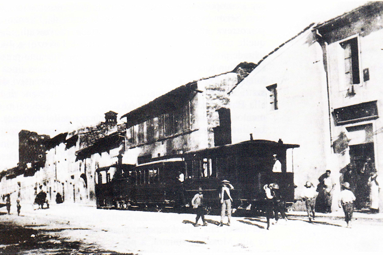 Piazza principale di Brozzi nel 1930