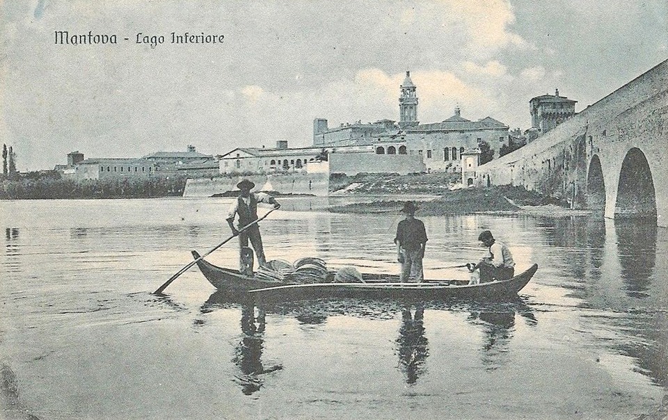 Pescatori sul lago di Mantova